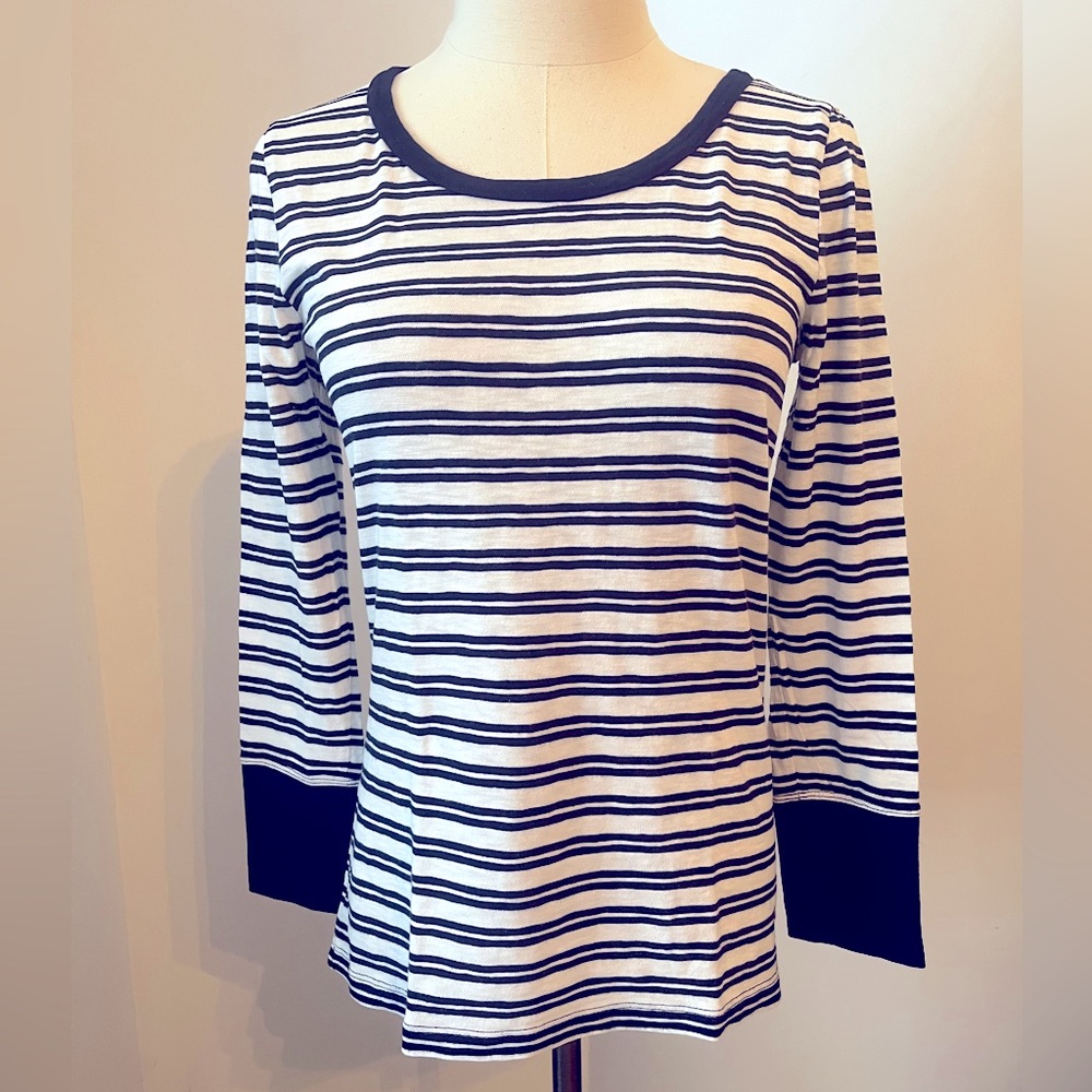 JCrew Painter Tee M Navy White